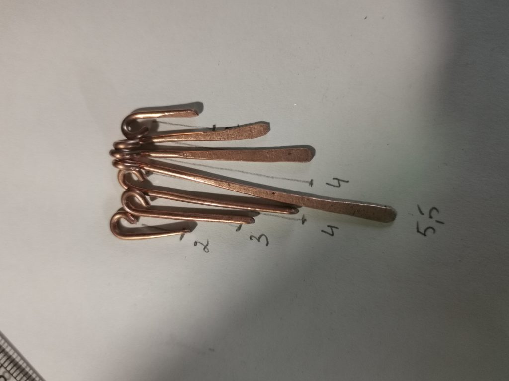 Afgewerkte draadstukken klaar voor montage