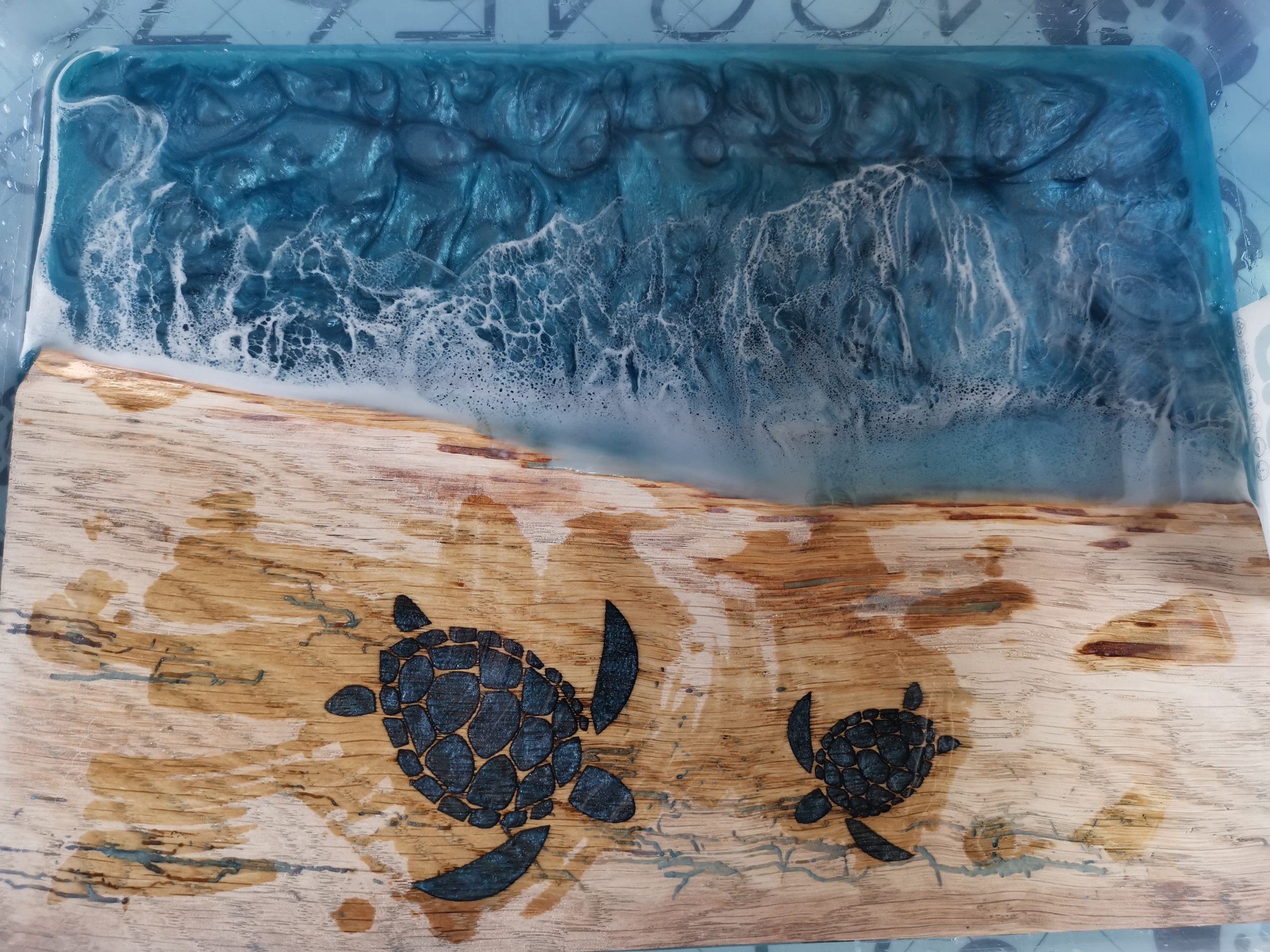 Dunne laag voor opbouw van golven