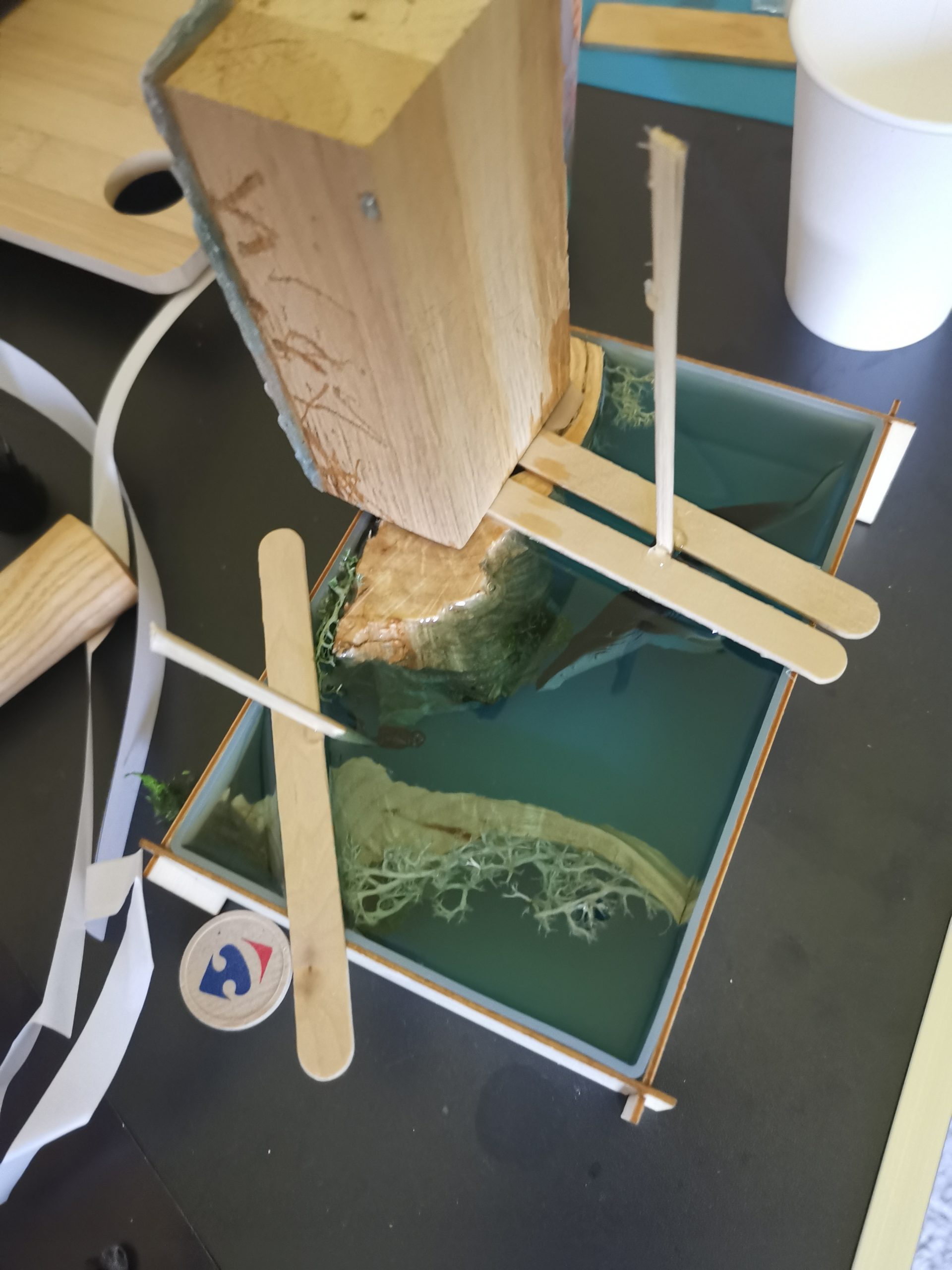 Hars gegoten in de mal