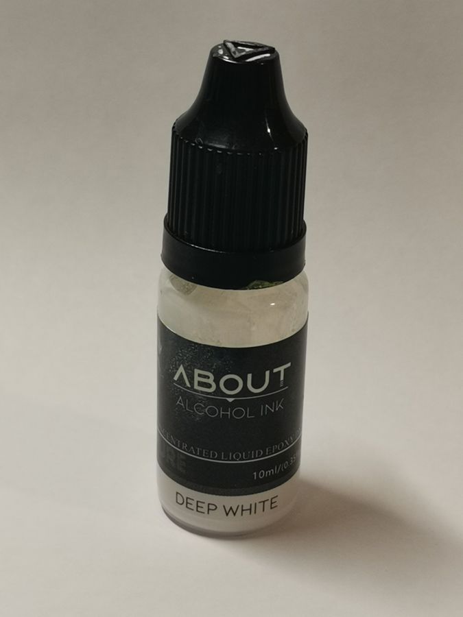 About Deep White sinker 10ml voor petri dish resin met alcohol inkt