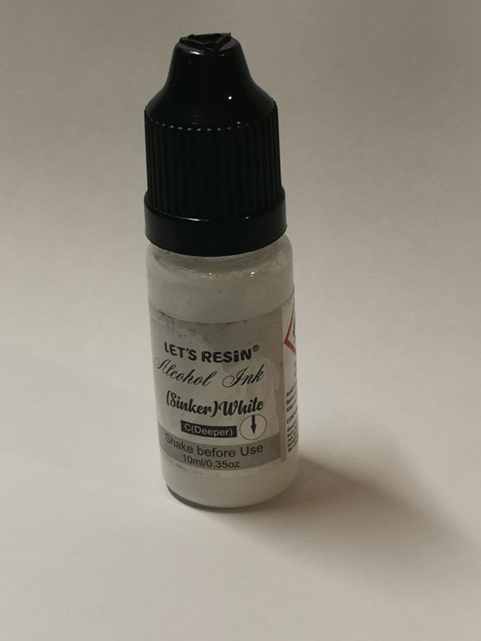 letsresin sinker white C-Deeper 10ml voor petri dish resin met alcohol inkt