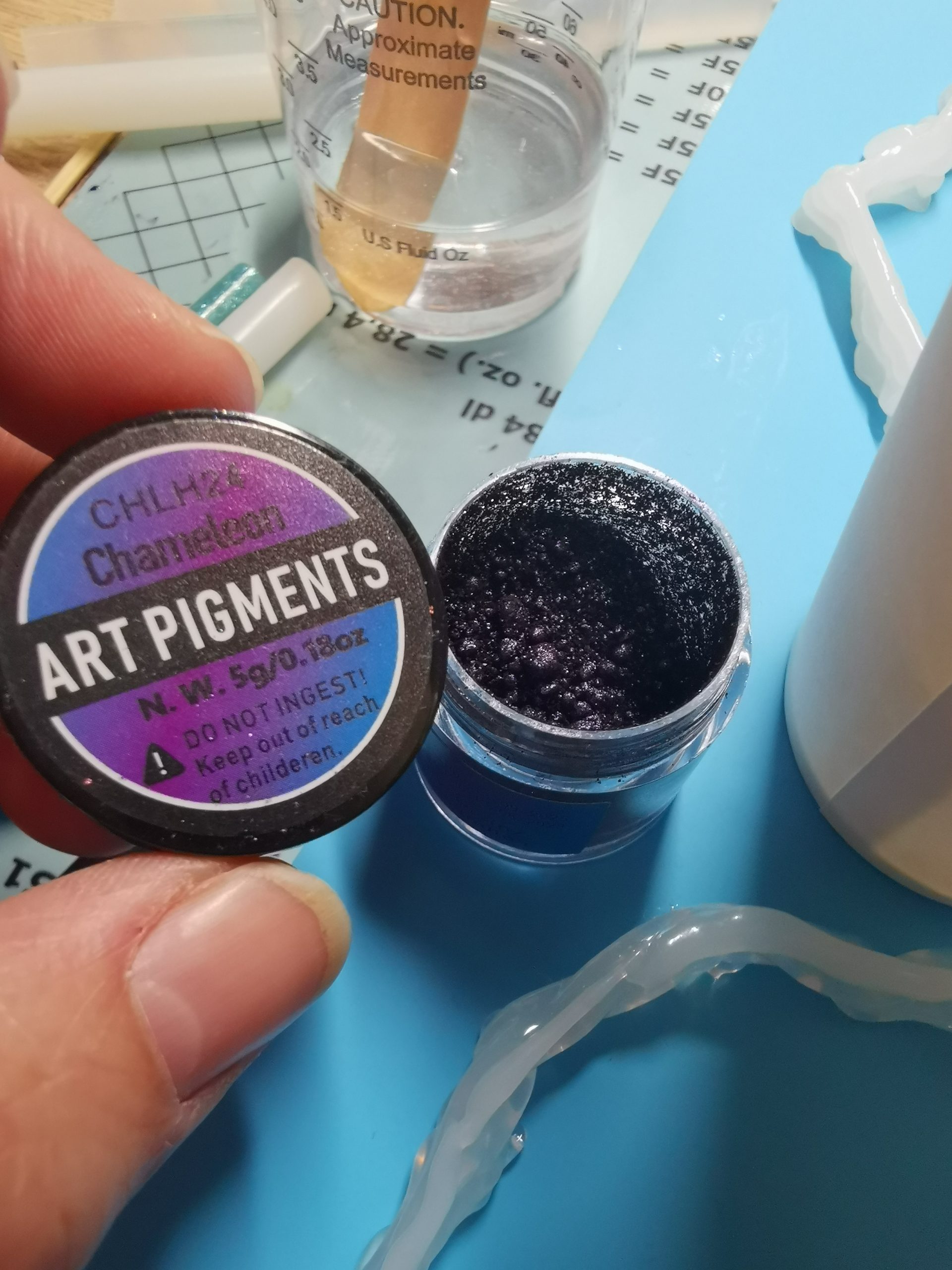 Art Pigments Chameleon CHLHX6 — het donkerpaarse shimmer-pigment dat de buitenrand zijn unieke kleurverandering geeft