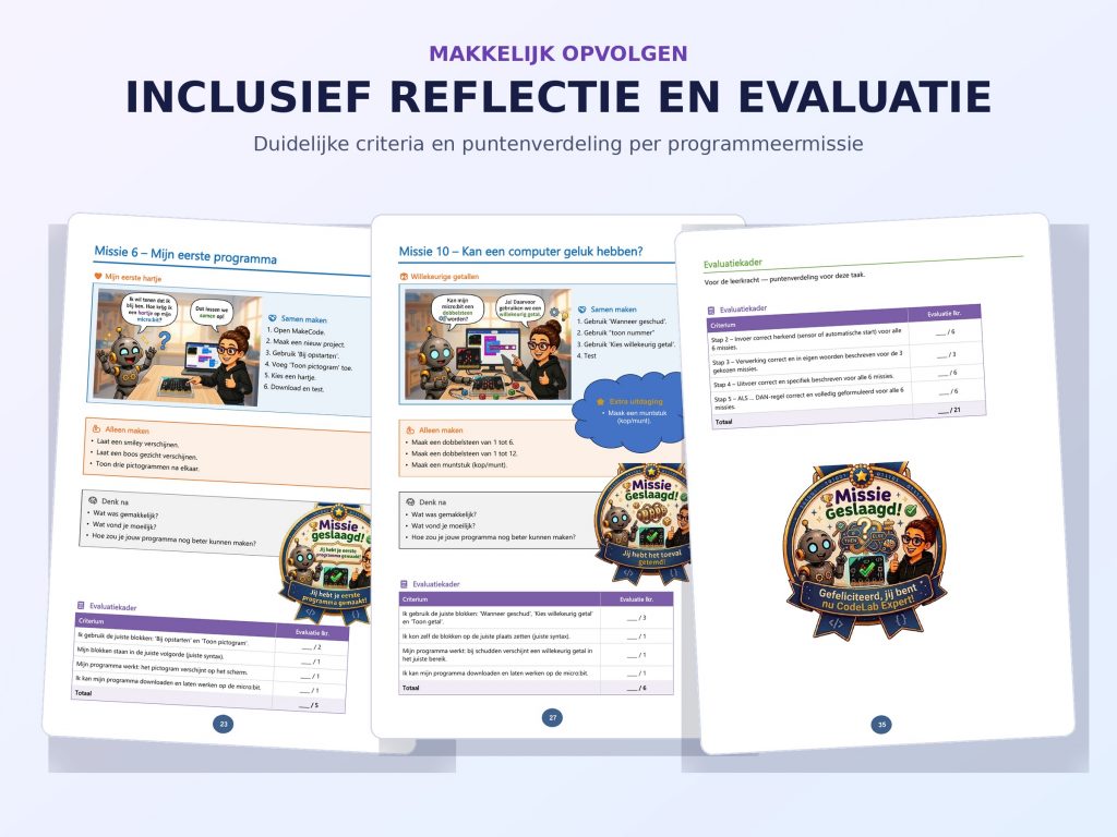 Reflectie en evaluatie in de CodeLAB programmeercursus