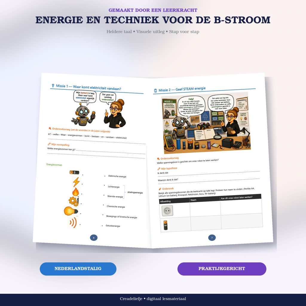 EnergieLAB missies over energievormen en spanningsbronnen voor de B-stroom