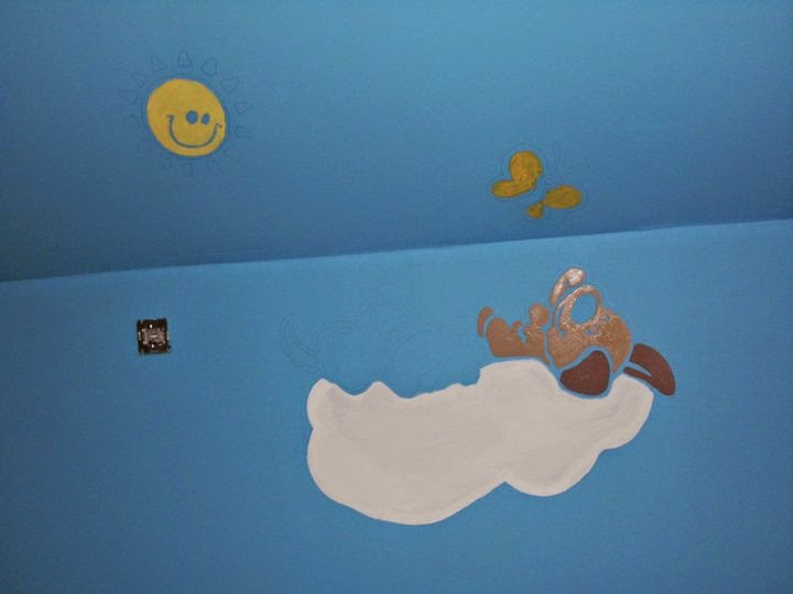 woezel en pip muurschildering