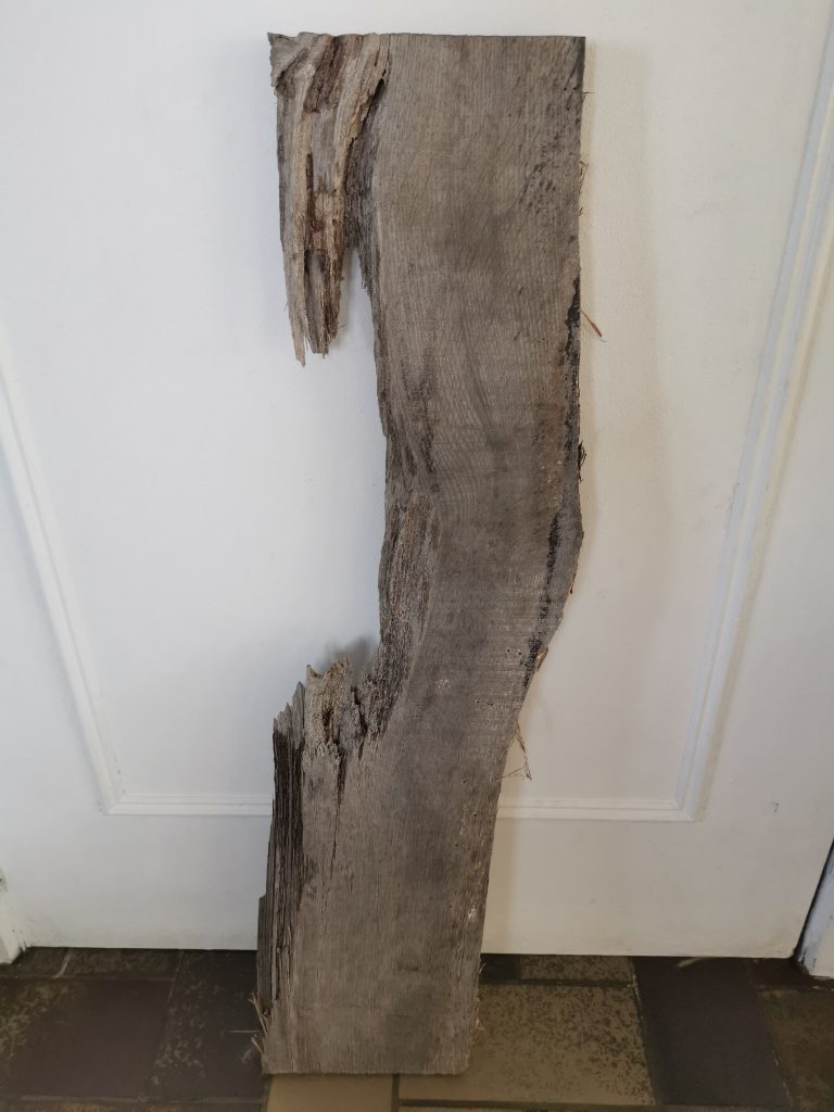 This is where it started: a rough piece of wood I wanted to give a second life.